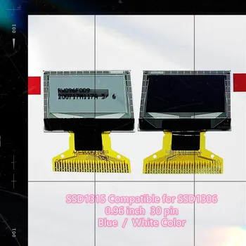0,96-дюймовый 30PIN SPI Белый/Синий OLED-экран 128* 64 с интерфейсом IIC, Подключаемый модуль SSD1315 IC, Совместимый с SSD1306