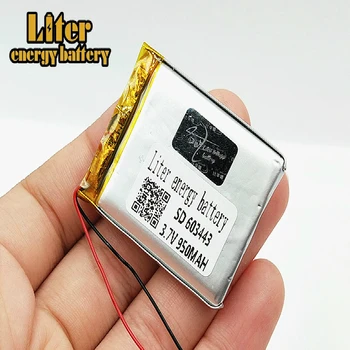 1/2 / 4шт 603443 Литий-полимерная аккумуляторная батарея 3,7 В 950 мАч с платой защиты для цифровых продуктов Bluetooth GSP