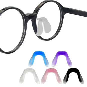 1/5шт U-образные Силиконовые сросшиеся очки Мягкие носовые накладки Для очков Противоскользящая вставка Носовая накладка Аксессуары для очков