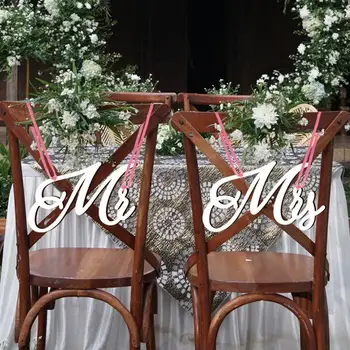 1 Комплект креативных вывесок для свадебного стула, баннеры для свадебного стула 
