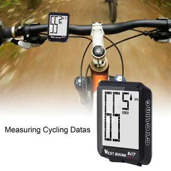1 комплект, простой в установке, Спидометр, светящийся Велосипедный секундомер, магнитный, хорошая прочность, Велокомпьютер, измеряющий данные о езде на велосипеде