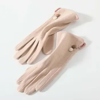 1 пара женских зимних термальных перчаток с сенсорным экраном Эластичные варежки Перчатки с полными пальцами Женские перчатки для езды на велосипеде лыжах пешего туризма на открытом воздухе