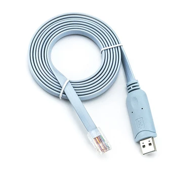 1 шт Светло-голубой последовательный кабель USB-RS232 USB-RJ45 CAT5 Консольный кабель-адаптер Шнур для маршрутизаторов