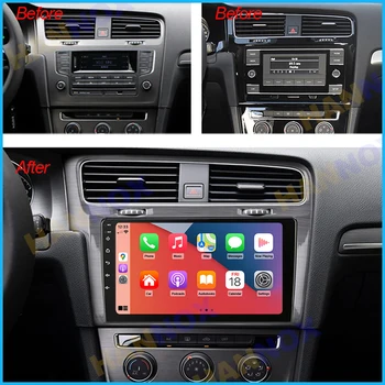 10-дюймовый автомобильный радиоприемник Android для Volkswagen VW Golf 7 MK7 GTI 2013 2014 2015 2016 2017 2018 2019 - 2023 Автоматический мультимедийный GPS-плеер