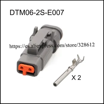 100 компл./лот DTM06-2S-E007 автомобильный разъем-розетка кабельная клеммная коробка авторозетка 2-контактный разъем автомобильный штекер DJ70210YA-1-21