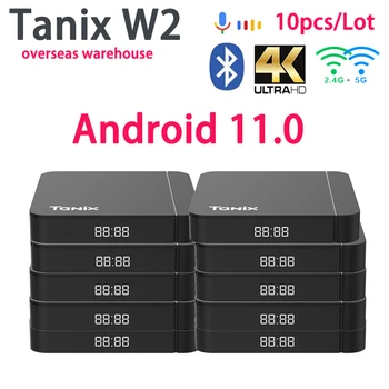10шт Tanix W2 Smart TV Box Android 11 Amlogic S905W2 STB 2 ГБ 16 ГБ Google H.265 AV1 Двойной Wifi HDR10 4K Медиаплеер Телеприставка