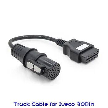 10шт Грузовых кабелей Obd1 -Obd2 для Iveco с 30-контактным разъемом на 16-контактный разъем Obd2