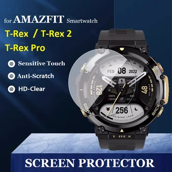 10ШТ Защитная пленка для Смарт-часов Amazfit T-REX 2 Round Из Закаленного Стекла, Устойчивая к Царапинам Защитная Пленка для T-Rex Pro