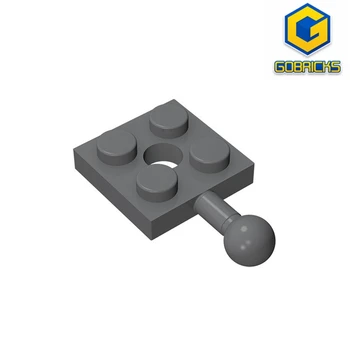 10ШТ Пластина Gobricks GDS-1052, Модифицированная 2 x 2 с Буксировочным шариком и отверстием, совместимая с lego 15456 DIY Building Blocks Tech