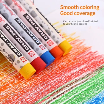 12шт Одноцветная масляная палочка Детские карандаши Моющиеся Толстые Цветные Масляные палочки Художественные принадлежности для рисования