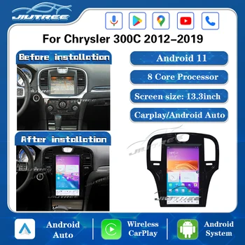 13,3-дюймовый Автомобильный радиоприемник Android 11 для Chrysler 300C 2012 2013 2014-2019 Головное Устройство с Сенсорным Экраном DSP Carplay GPS Навигационные Плееры