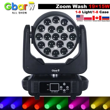 19x15W LED Zoom Beam Wash Circle Light Control Основной Мобильный RGBW 4in1beam Профессиональный DJ / LED Bar Stage Machine DMX512 Dj Light