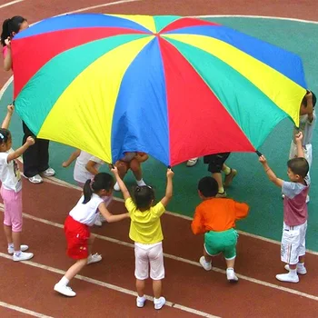 2-3 метра, детский сад, игра для родителей и детей раннего возраста, Радужный зонтик, Парашют, Детская игрушка для развития восприятия спорта на открытом воздухе