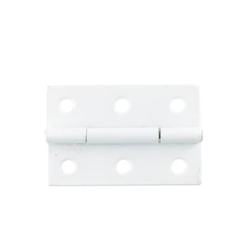 2-дюймовая деревянная коробка с 6 отверстиями, окрашенная в белый цвет, подарочная коробка с плоской петлей