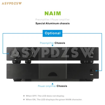 2 Модели (опционально) Специальный предусилитель NAIM / Усилитель мощности Алюминиевое шасси / Корпус / Кейс / Коробка С зеленым светодиодным дисплеем
