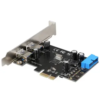 2 Порта 5 Гбит/с USB 3.0 PCI E Концентратор Адаптер-конвертер карт с 20-контактным разъемом