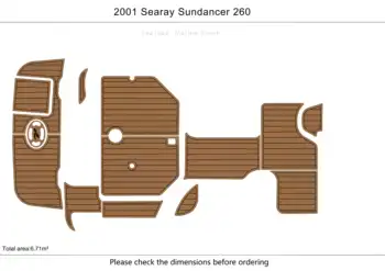 2001 Платформа для кокпита Searay 260 Sundancer 1/4 