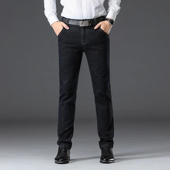 2020 Мужские деловые джинсы из денима, мужские джинсы Slim Fit, большие и высокие мужские брюки большого размера, большие размеры 42 44 46