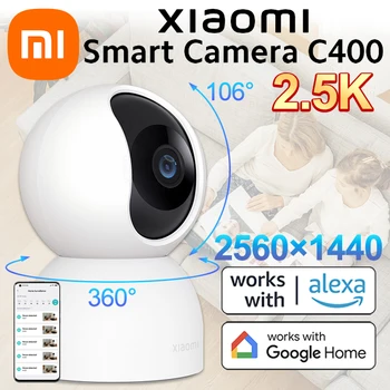 2023 НОВАЯ Глобальная версия Xiaomi Smart Camera C400 4MP 2.5K Вращение на 360 ° 160 ° Wi-Fi 2.4G 5G Искусственный Интеллект Для Обнаружения человека Google Home Alexa