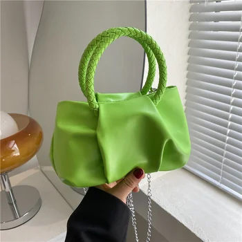 2023 Новая женская сумка ярких цветов, модные маленькие сумки через плечо, кошелек, винтажная дизайнерская сумка облачной формы