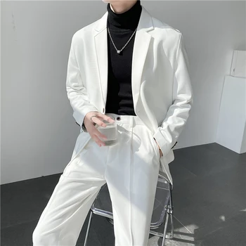 2023 Новая мода (костюм + западные брюки) деловой тренд для вечеринки Корейская версия однотонная повседневная корейская версия тонкий комплект из двух предметов