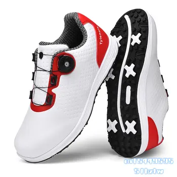 2023 Новый стиль Обуви для гольфа Мужские водонепроницаемые нескользящие кроссовки для гольфа Женские дышащие туфли для гольфа без шипов Повседневная спортивная обувь