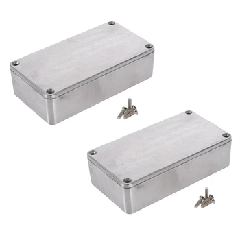2X Литая алюминиевая коробка для проекта электроники, корпус для инструмента, водонепроницаемый, стандарт 1590B, 112x60x31 мм