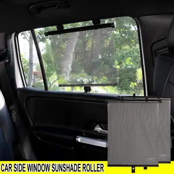 2x Универсальный солнцезащитный козырек на боковое окно автомобиля, жалюзи, выдвижной ролик солнцезащитного козырька, Задняя Передняя затемняющая занавеска с присосками, защищающими от ультрафиолетовых лучей