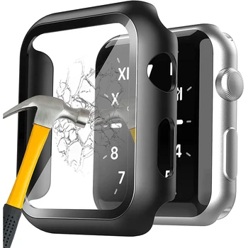 2X Чехол для Apple Watch Серии 6 5 4 3 2 SE iWatch 38 мм 40 мм 42 мм 44 мм 38 40 42 44 мм Чехол-Бампер Для Защиты Экрана Аксессуары