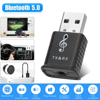 3,5 мм AUX Стерео беспроводной адаптер USB Bluetooth 5,0 Передатчик приемник ТВ динамик наушники Мини автомобильная музыка Bluetooth передача