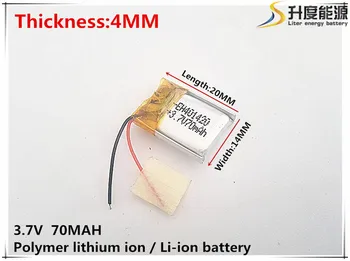 3,7 В 70 мАч 401420 литий-полимерных Li-Po литий-ионных аккумуляторных батарей для Mp3 MP4 MP5 GPS