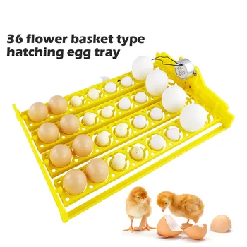 32ШТ. Перепелиный гусь, Голубиная птица, лоток для яиц домашней птицы, автоматический инкубатор для выведения яиц (желтый 110 В)