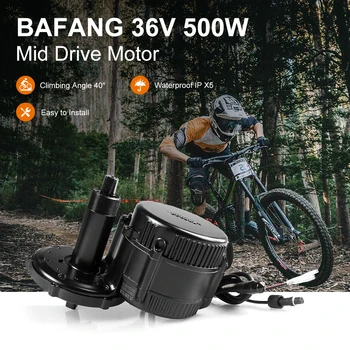 36V 500W Bafang BBS02B Комплекты для Переоборудования Электрического велосипеда со Средним приводом 8fun BBS BBS02 Велосипедный Центральный двигатель eBike MM340.500 Kit