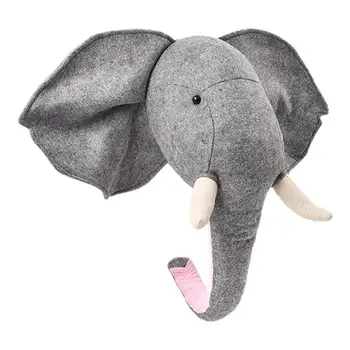 3D животное, настенное декоративное украшение для настенного крепления, мягкие игрушки-слоны для мальчиков для детской комнаты, домашний декор