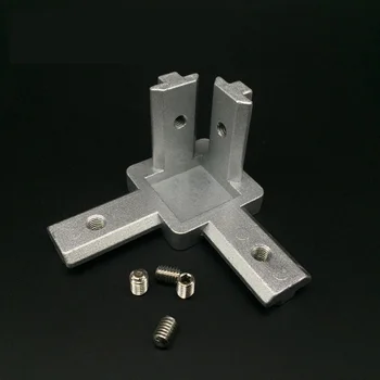 3D-кронштейн L-типа, скрытый 3-сторонний угловой соединительный кронштейн для деталей из алюминиевого профиля серии 20 30 40 с Т-образным пазом, Стандарт ЕС
