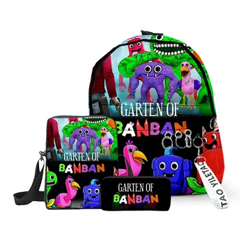 3D Сад Banban, школьный рюкзак, 3 шт./компл., ученики начальной средней школы, Мальчики, девочки, Водонепроницаемая школьная сумка, сумка через плечо