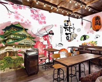 3DBEIBEHANG Пользовательские обои мода Тур по Японии Японская еда суши ресторан фоновое оформление стен обои настенная роспись стены