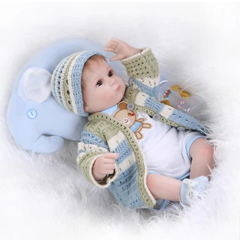 42 см Кукла-Реборн Игрушки для девочек, сопровождающая спящую куклу, Готовая Реалистичная Мягкая малышка Bebe Подарок на День рождения