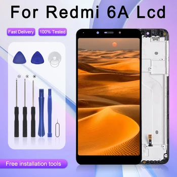 5,45 Дюйма для Xiaomi Redmi 6A ЖК сенсорный экран Дигитайзер Ремонтная деталь в сборе для дисплея Redmi 6 с рамкой