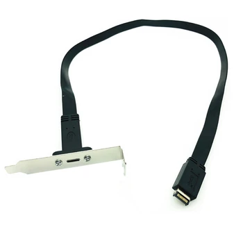 50 см Разъем USB 3.1 на передней панели от Type-E до USB-C Разъем-Розетка Type C Кабель-Удлинитель + Винт Для Крепления на панели Разъем Type E