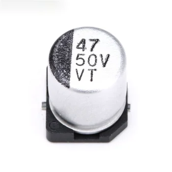 50 шт алюминиевых электролитических конденсаторов SMD 50 В 47 МКФ емкостью 6,3*7,7 мм