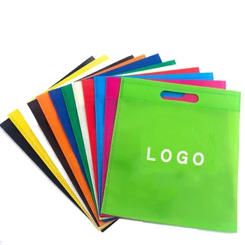 500 шт. Персонализированные пакеты с логотипом, экологически чистые нетканые пакеты с вырубной ручкой, упаковочная сумка для упаковки/ подарка /хранения
