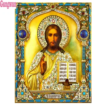 5d diy алмазная живопись Иисус Христианин, полная квадратная круглая алмазная вышивка, религиозный портрет, Новые поступления, мозаика из горного хрусталя
