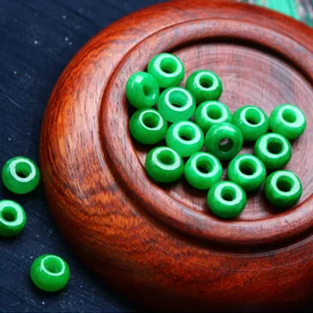 8* 5 мм Зеленые Нефритовые Бусины Abacus Для изготовления ювелирных изделий Браслет 