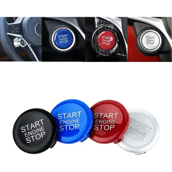 ABS кнопка включения двигателя автомобиля Start Stop, декоративная наклейка на крышку, подходит для Alfa Romeo Giulia Stelvio 2017-2019