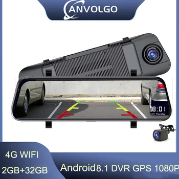 Android 8.1 Dash cam Для Автомобильного Видеорегистратора Black Box С Двойным Объективом 1080P Зеркало Заднего Вида Видеокамера Рекордер WiFi GPS Парковочный Монитор 2 ГБ + 32 ГБ