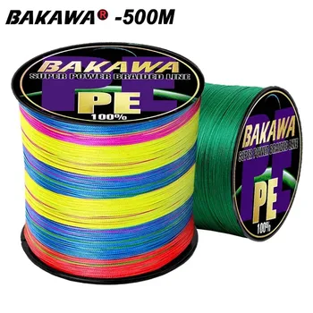 BAKAWA X4 8 Нитей Плетеной Лески 300 м 1000 м Японские 100% Полиэтиленовые Провода Мультифиламентная Леска Linha Multifilamento
