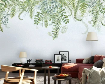 beibehang 2021, Индивидуальные экологически чистые модные зеленые растения, простой современный фон в скандинавском стиле, 3D обои papel de parede