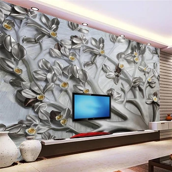 beibehang 3D дерево с тиснением papel de parede фон настенные обои с тиснением листьев модные настенные 3D обои для украшения дома