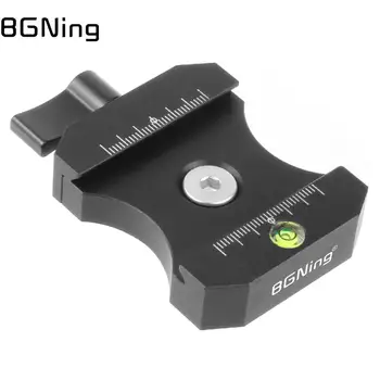 BGNing Алюминиевая быстроразъемная пластина с винтом 3/8-1/4, зажим-адаптер с кабельным зажимом для штатива-монопода DSLR с шаровой головкой